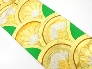 アンティーク　青海波に華紋織り出し袋帯（着用可）